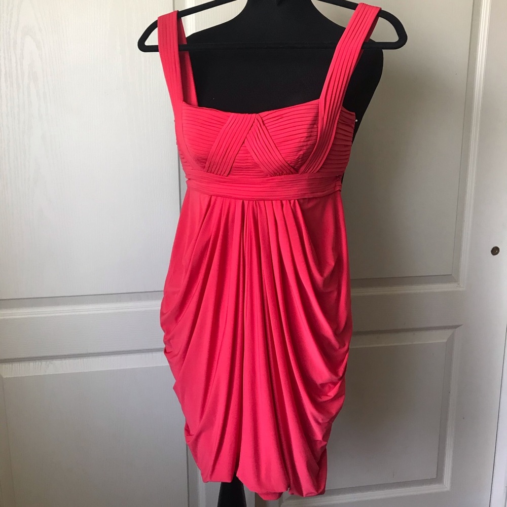 Medium BCBGMAXAZRIA Greek-inspired drape minidress
